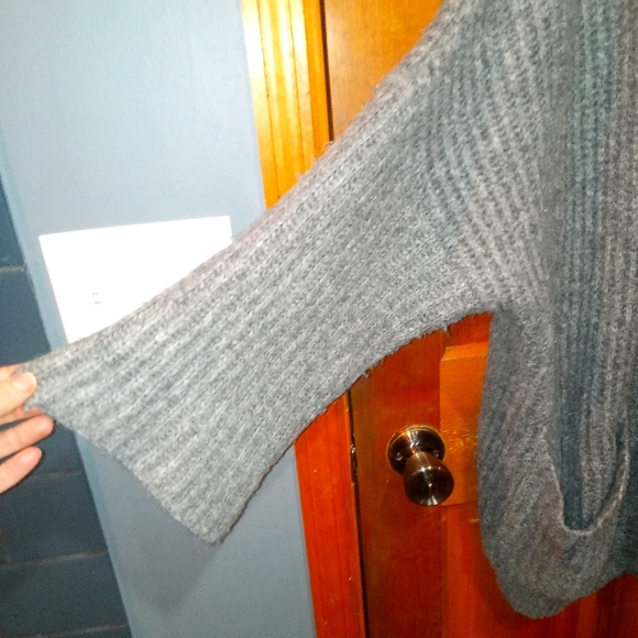 Zara knit grey cardigan sweater with wool size S - Picture 3 of 4